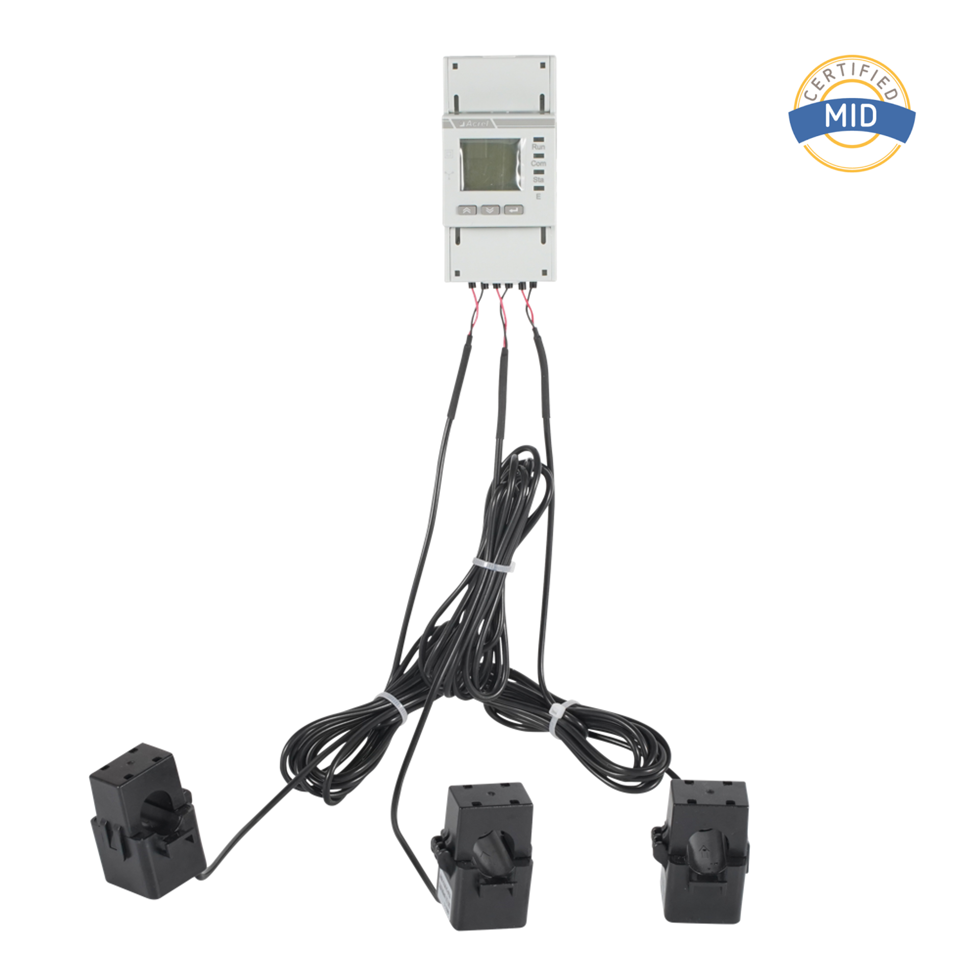 Contatore di energia trifase AC certificato MID dotato di TA apribili